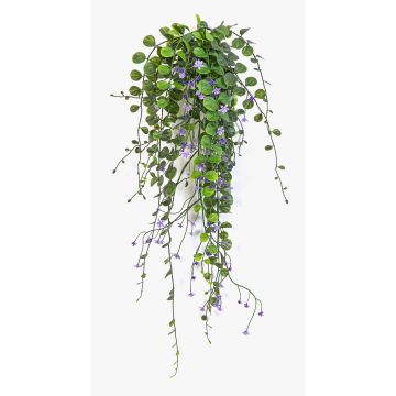 Pianta artificiale pendente pioggia d'argento KEMMO su bastoncino, fiori, crossdoor, lilla, 60 cm