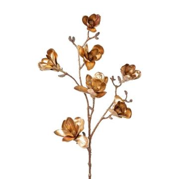 Ramo artificiale magnolia JESTER, oro antico, 105 cm