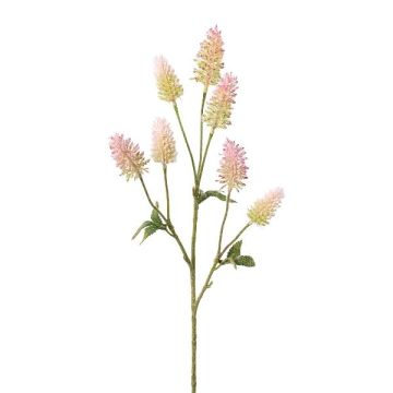 Ramo artificiale trifoglio bianco TREVLA con fiori, rosa, 55 cm