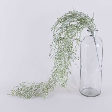 Tillandsia Usneoides artificiale NEAL su stelo, glitter, argento, 90cm