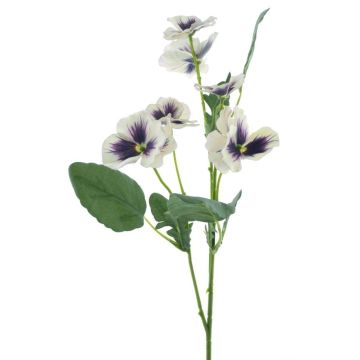 Ramo decorativo Pansy SIREL, crema-viola, 65 cm