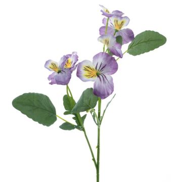 Ramo decorativo di violette SIREL, viola-giallo, 65 cm