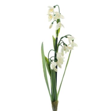 Fiore di bucaneve decorativo ASOMB, bastoncino, bianco, 45 cm