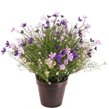 Fiore decorativo Impatiens GISINDA in vaso decorativo, viola, 40 cm
