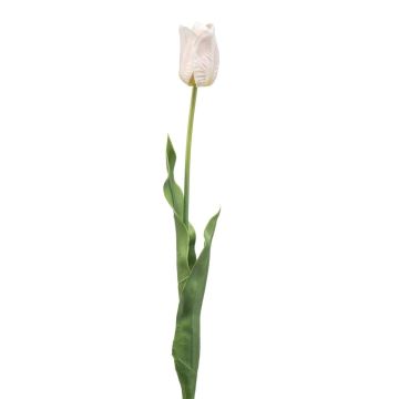 Tulipano artificiale SIDRA, bianco-rosa tenue, 65 cm