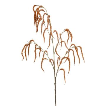 Ramo decorativo di amaranto PIATRA con fiori, arancione, 100 cm