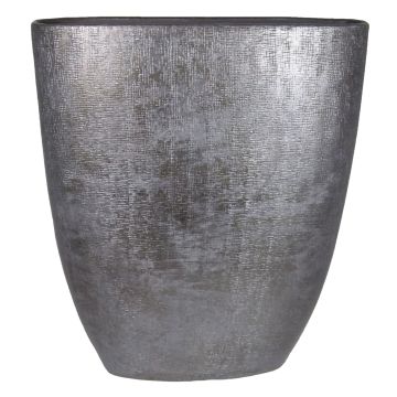 Vaso da fiori in ceramica AGAPE ovale con grano, nero, 51x17x57cm Vaso da fiori in ceramica AGAPE ovale con grano, nero, 51x17x57cm