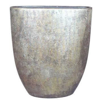 Vaso da fiori in ceramica AGAPE ovale con grano, oro, 51x17x57cm Vaso da fiori in ceramica AGAPE ovale con grano, oro, 51x17x57cm