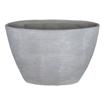 Vaso in ceramica per orchidee RODISA, ovale, grigio cemento, 32x14,5x22,5cm