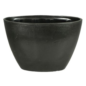 Vaso in ceramica per orchidee RODISA, ovale, nero, 32x14,5x22,5cm