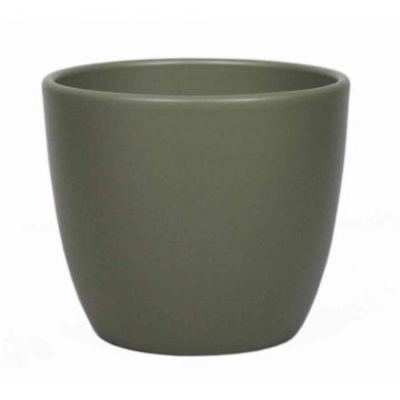 Piccolo vaso in ceramica per piante TEHERAN BASAR, verde oliva-opaco, 8,5cm, Ø10,5cm