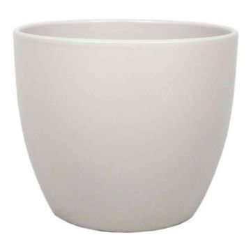 Fioriera grande in ceramica TEHERAN BASAR, beige-opaco, 27cm, Ø32cm