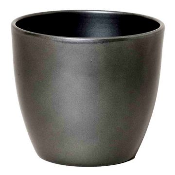 Piccolo vaso in ceramica per piante TEHERAN BASAR, antracite, 8,5cm, Ø10,5cm
