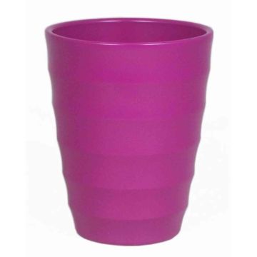 Fioriera in ceramica IZEH per orchidee, fucsia-opaco, 17cm, Ø14cm