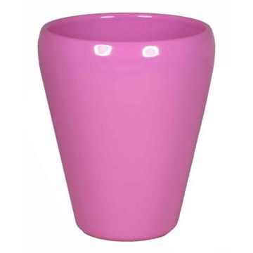 Vaso conico per orchidee NAZARABAD, ceramica, rosa, 17cm, Ø14cm