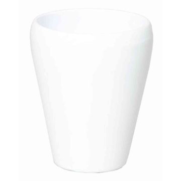 Vaso conico per orchidee NAZARABAD, ceramica, bianco, 17cm, Ø14cm