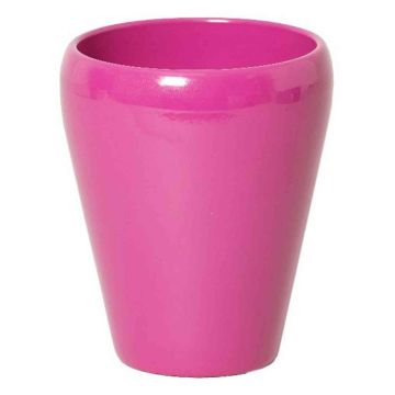 Vaso conico per orchidee NAZARABAD, ceramica, fucsia, 17cm, Ø14cm Vaso conico per orchidee NAZARABAD, ceramica, fucsia, 17cm, Ø14cm