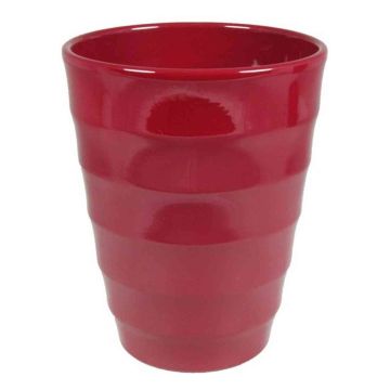 Fioriera in ceramica IZEH per orchidee, rosso vino, 17cm, Ø14cm