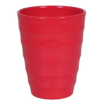 Fioriera in ceramica IZEH per orchidee, rosso, 17cm, Ø14cm