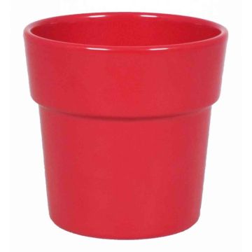 Vaso con bordo per orchidee MARIVAN, ceramica, rosso, 12,5cm, Ø13,5cm