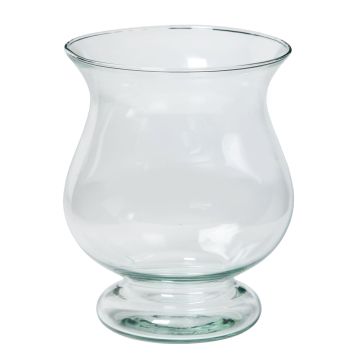 Vaso decorativo a calice ZANIYE con piede, vetro, trasparente, 20cm, Ø17cm