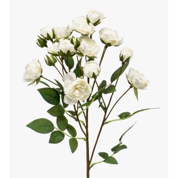 Ramo artificiale di rose TOSSA, bianco, 55cm