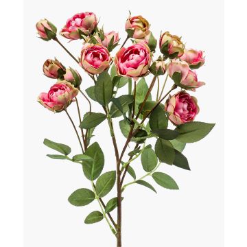 Ramo artificiale di rose TOSSA, rosa-verde, 55cm