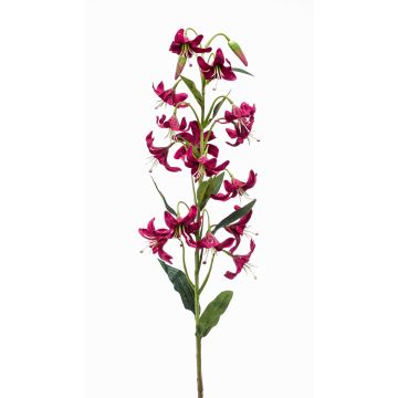 Fiore finto di giglio tigrato ARAMAIO, rosso bordeaux, 80cm