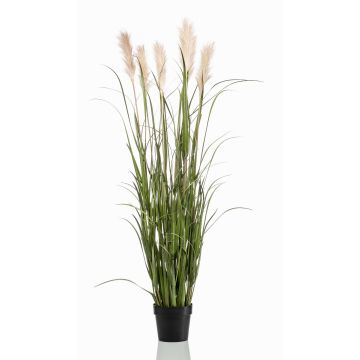 Erba della Pampa finta ALCANTARA con pannocchie, verde, 160cm