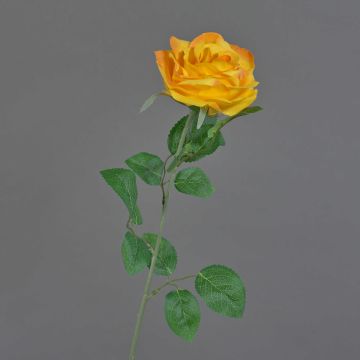 Rosa finta PEZOS, giallo-arancione, 60cm