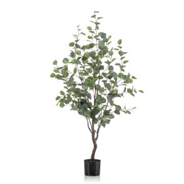 Albero finto di eucalipto ANUHEA, tronco finto, verde-grigio, 120cm