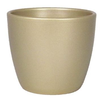 Vaso da fiori in ceramica TEHERAN BASAR, oro-opaco, 19,5cm, Ø22,5cm