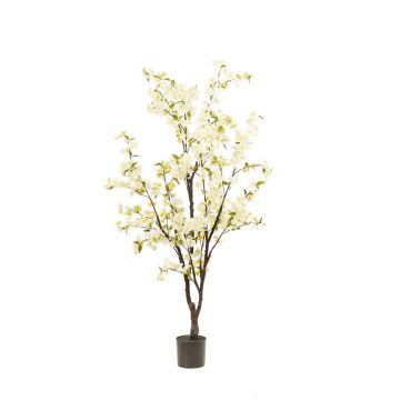 Albero di ciliegio artificiale JANKFUN con fiori, tronco artificiale, bianco, 175 cm