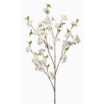 Ramo artificiale ciliegio ornamentale VERIANO con fiori, bianco, 120 cm