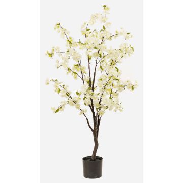 Albero di ciliegio artificiale JANKFUN con fiori, tronco artificiale, bianco, 135 cm