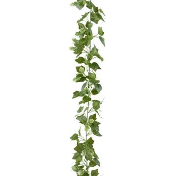 Ghirlanda artificiale di luppolo POLNUG con fiori, verde, 180 cm