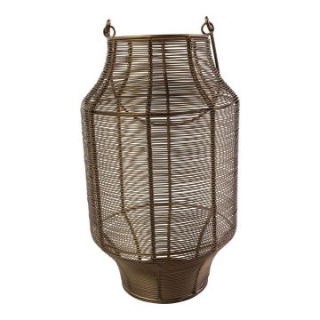 Lanterna EMANUELE in ferro, con manico, color bronzo, 48 cm, Ø 28 cm Lanterna EMANUELE in ferro, con manico, color bronzo, 48 cm, Ø 28 cm