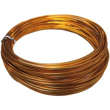 Filo di alluminio TANEA, verniciato oro, 12 m, Ø 2 mm Filo di alluminio TANEA, verniciato oro, 12 m, Ø 2 mm