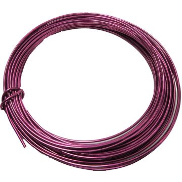 Filo di alluminio TANEA, verniciato rosa scuro, 12 m, Ø 2 mm Filo di alluminio TANEA, verniciato rosa scuro, 12 m, Ø 2 mm