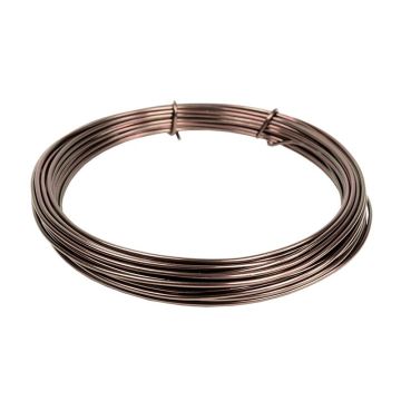 Filo di alluminio TANEA, verniciato marrone, 12 m, Ø 2 mm Filo di alluminio TANEA, verniciato marrone, 12 m, Ø 2 mm