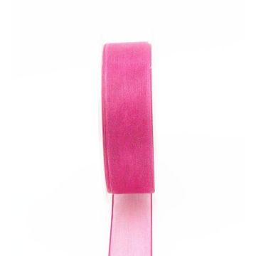 Nastro in organza OSNA, rosa scuro, 50 m, 10 mm