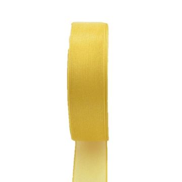 Nastro in organza OSNA, giallo, 50 m, 10 mm