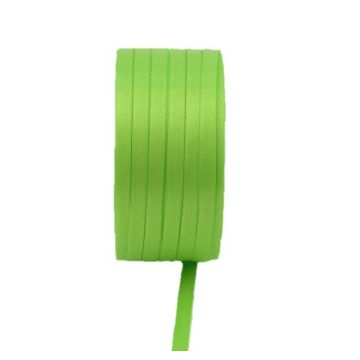 Nastro doppio in raso Vipke, verde mela, 50 m, 6 mm