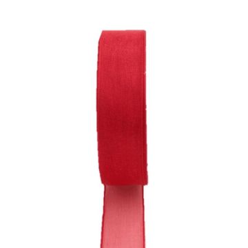 Nastro in organza OSNA, rosso, 50m, 10mm