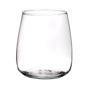 Vaso da fiori in vetro HYDRI, trasparente, 17cm, Ø14cm