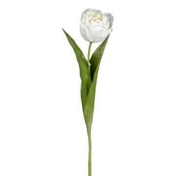 Fiore artificiale tulipano TRIFT, bianco-verde, 50cm, Ø4,5cm