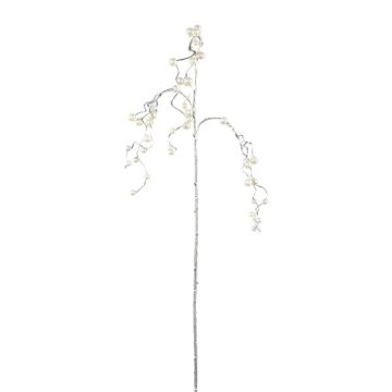 Ramo decorativo di bacche finte VENTOR, pendente, argento, 105 cm