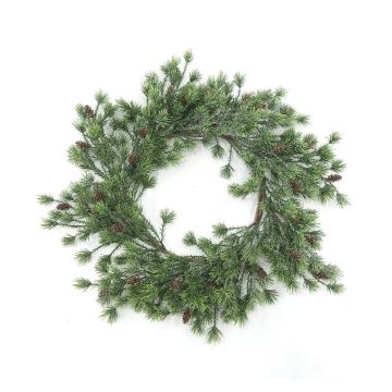 Ghirlanda di pino sintetica RYOVEN con pigne, Ø55cm