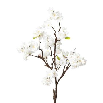 Ramo decorativo ciliegio ornamentale VRELTA con fiori, bianco, 85 cm