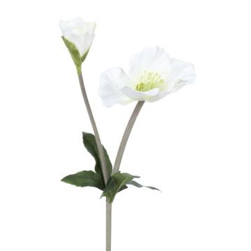 Fiore artificiale di rosa di Natale TRUNDA, bianco, 45cm